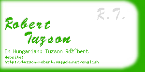 robert tuzson business card